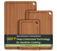Keechee Bamboo Cutting Board, Durable Wood Cutting Boards for Kitchen with Deep Juice Grooves & Built-in Handles, Ideal Charcuterie & Chopping for Meat, Vegetables and Fruits Ideal Kitchen Gifts
