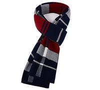 KEECOW Mens Merino Wool Winter Scarf Classic Warm Soft Thick Long (Red)