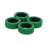 KEEDA 1/10 RC Car 68mm Rally Tires Rubber Tyres for 1:10 RC On Road Car Tamiya HSP HPI Kyosho 1/16 RC Rally Car (Green)