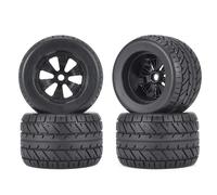 KEEDA 1:8 RC 165mm Tyres and 17 mm Hex Wheels Street Tires for Redcat Rovan HPI E-MAXX Savage FLUX HSP Kyosho Hobao Arma Kraton ZD Racing 1/8 RC Monster Truck (4 PCS)