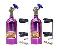 KEEDA 2 PCS Metal Simulated NOS Nitrogen Bottle with Bracket for 1/10 RC Crawler Car TRX4 D90 Axial Scx10 Decoration Accessories (Purple)