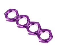 KEEDA 4PCS M17 17mm Aluminum Alloy RC Wheel Hex Hub Nut Thread 1.0mm for 1/8 RC Model Car HSP Redcat Himoto Parts(Purple)