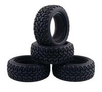 KEEDA 4PCS RC Rally Car Grain Rubber Tires Tyres for 1:10 RC On Road Car Tamiya HSP HPI Kyosho 1/16 RC Rally Car (Black)
