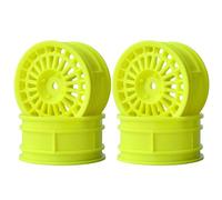 KEEDA 52mm Nylon RC Wheels 12mm Hex Rims for HSP HPI Tamiya Kyosho 1/10 On Road Car, Touring, Racing & Drift Vehicles (+7mm ET, Style D, Green)