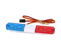 KEEDA LED Police Flash Light Bar for 1/10 1/8 1/12 RC Model Car Truck WPL D12 HSP TRX4 Tamiya CC01 D90 Axial SCX10 (Red & Blue)