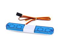KEEDA LED Police Flash Light Bar for 1/10 1/8 1/12 RC Model Car Truck WPL D12 HSP TRX4 Tamiya CC01 D90 Axial SCX10 (Blue)