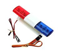 KEEDA RC Model LED Police Night Flash Light Lamp Alarming Light for 1/10 1/8 RC HSP Kyosho Tamiya Axial SCX10 D90 RC Car Accessories (Red & Blue)