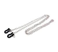 KEEDA RC Shackle Tow Hook and Chain Decorative Accessory for 1:10 RC Rock Crawler Car Axial SCX10 TRX4 D90 Tamiya CC01 Redcat (U-shaped, Black)