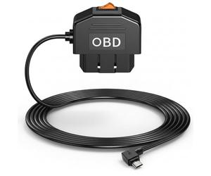 KEEDIN OBD2 Power Cable for Dash Cam, Micro OBD Adapter with 24 Hour Parking Mode, Acc Mode, Undervoltage Protection, 3.5M Cable for Dash Cams, GPS, DVR and More, Car Phone Chargers