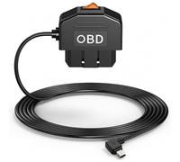 Keedin OBD2 Power Cable for Dash Camera, Mini OBD Adapter with 24-Hour Parking Mode, ACC Mode, Low Voltage Protection, 3.5M Cable for Dash Cams, GPS, DVR, and More, 12V-36V to 5V/3A