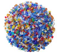 Keedolla Coloured Sea Galss Pebbles, 400g/0.9LB Frosted Glass Stones Decorative Gemstones for Home Decor, Vase Fillers, DIY Art Crafts, Aquarium Rocks, Fish Tank Gravel