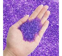 Keedolla Purple Aquarium Glass Pebbles Stones, 3 LB Aquarium Decorative Stones Fish Bowl Rocks Gravel for Betta Fish Tank, Vase Filler, Succulent Plants Decor