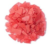 Keedolla Tumbled Sea Glass for Crafts - 10 OZ Red Flat Frosted Seaglass Pieces for DIY Art Crafts, Vase Filler, Beach Weddings, Aquarium and Home Decor