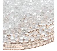 Keedolla White Sea Galss Pebbles, 400g/0.9LB Frosted Glass Stones Decorative Gemstones for Home Decor, Vase Fillers, DIY Art Crafts, Aquarium Rocks, Fish Tank Gravel