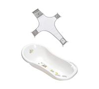 Keeeper Baby Bath with Plug 100cm & Baby Bath Safety Net in White Keeeper White