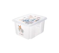 Bambi Turn Around Stackable Box with Lid 24 Litre Transparent Keeeper Clear One Size