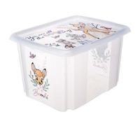 Keeeper Bambi Turn Around Stackable Box With Lid 30 Litre Transparent, Clear