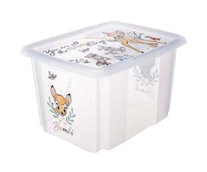 Keeeper Bambi Turn Around Stackable Box With Lid 30 Litre Transparent