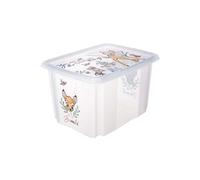 Bambi Turn Around Stackable Box with Lid 30 Litre Transparent Keeeper Clear One Size