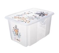 Keeeper Bambi Turn Around Stackable Box With Lid 45 Litre Transparent