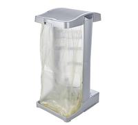 Trash Bag Holder Stand 50-100L Silver Dust Waste Bin Lidded Sturdy with Base UK