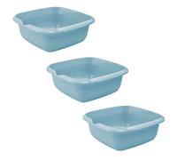 keeeper Björk 3 x Universal Bowl with Spout, Square, 8 L, 34 x 34 cm, Nordic Blue