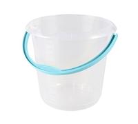 keeeper Bucket with Integrated Measuring Scale and Ergonomic Handle, 10 Litre, Mika, Natural Transparent