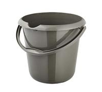keeeper Bucket with Integrated Measuring Scale and Ergonomic Handle, 10 litres, Mika Eco Line, Gray