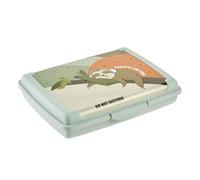 keeeper carla Handy food box, 0.5 l, Mini, 17 x 13 x 3.5 cm, Lunch box/Snack box, Design: Lazy Lui, Green (Soft Green)
