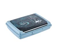 keeeper carla Handy food box, 0.5 l, Mini, 17 x 13 x 3.5 cm, lunch box/snack box, Design: Space Cosmos, Blue (Nordic Blue)