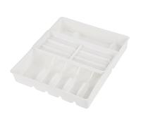 Keeeper Cutlery Tray with Attachment for Small parts, 13 Compartments, Drawer Insert, 38 x 42.5 x 7.5 cm, White