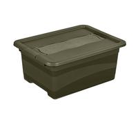 keeeper eckhart transport container with lid and sliding closure, 12 l, extra sturdy, 39.5 x 29.5 x 17.5 cm, olive green (Olive)