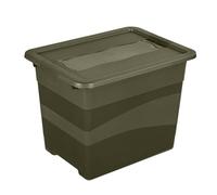 keeeper eckhart transport container with lid and sliding lock, 24 l, extra sturdy, 39.5 x 29.5 x 30 cm, olive green (Olive)