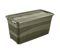 keeeper eckhart transport container with lid and sliding lock, 83 l, extra sturdy, 79.5 x 39.5 x 40 cm, olive green (Olive)