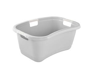 keeeper Ergonomic Laundry Basket, Soft Anti-Slip Handles, 50 L, Janne, Nordic Grey