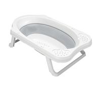 keeeper Foldable Baby Bath With Stopper, From 0 To About 12 Months, 33 L, 48 X 82 X 23.5 Cm, Maja, Grey (Nordic Grey)