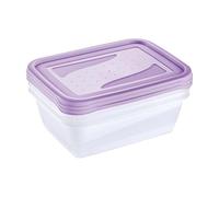 keeeper fredo fresh 3-piece food storage container set, 3 x 1.25 l, Violet (Soft Purple)