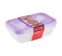 keeeper fredo fresh 3-piece food storage container set, 3 x 2.4 l, Violet (Soft Purple)