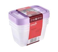 keeeper fredo fresh food storage container set 4-piece, 4 x 0.75 l, Violet (Soft Purple)