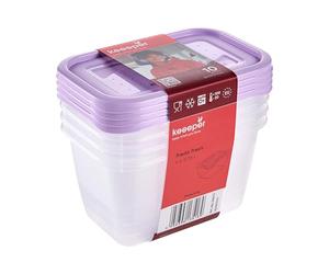 keeeper fredo fresh food storage container set 4-piece, 4 x 0.75 l, Violet (Soft Purple)