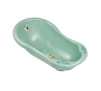 keeeper Funny Farm Ergonomic Baby Bath with Plug, For Babies From 0 to Approx. 12 Months, 84 cm, Maria, Nordic Green