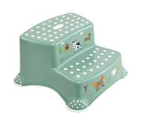 keeeper Funny Farm Step Stool With 2 Steps, For Children From Approx. 3 to 14 Years Old, Anti-Slip, Igor, Nordic Green