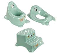 Keeeper Green Funny Farm Baby Potty, Toilet Seat & Double Step Stool Set