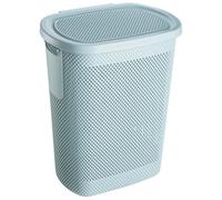 Keeeper Laundry Hamper Arne – Hinged Lid, Air-Permeable, Plastic – Nordic Blue