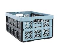 keeeper Ida Folding Box, Sturdy Plastic (PP), 48 x 35 x 23 cm, 32 L, Nordic Blue