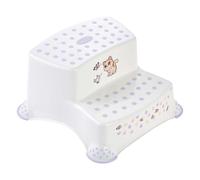 keeeper igor Cat Two-Step Stool, From Approx. 3 to 14 years, Anti-Slip Function, Igor, Design: Cat, White