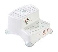 keeeper igor Two-Step Stool, From Approx. 3 to 14 years, Anti-Slip Function, Design: Dog, White