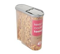 keeeper Jean Pouring Jar for Dry Food, Hinged Lid, 2.6 L, Polypropylene, 21.5 x 9.5 x 24 cm, Nordic Grey