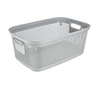 Keeeper Laundry Basket, Side Handles, Air-Permeable, Plastic, 53 X 34.5 X 22.5 Cm, Bosse, Grey (Nordic Grey)