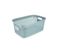 Keeeper Laundry Basket, Side Handles, Air-Permeable, Plastic, 53 X 34.5 X 22.5 Cm, Bosse, Blue (Nordic Blue)